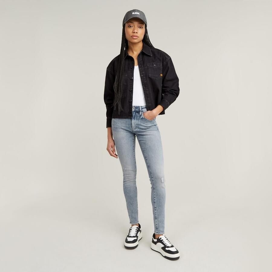 G-Star Mid Waist Skinny Fit Jeans Blue Dames - Foto 3