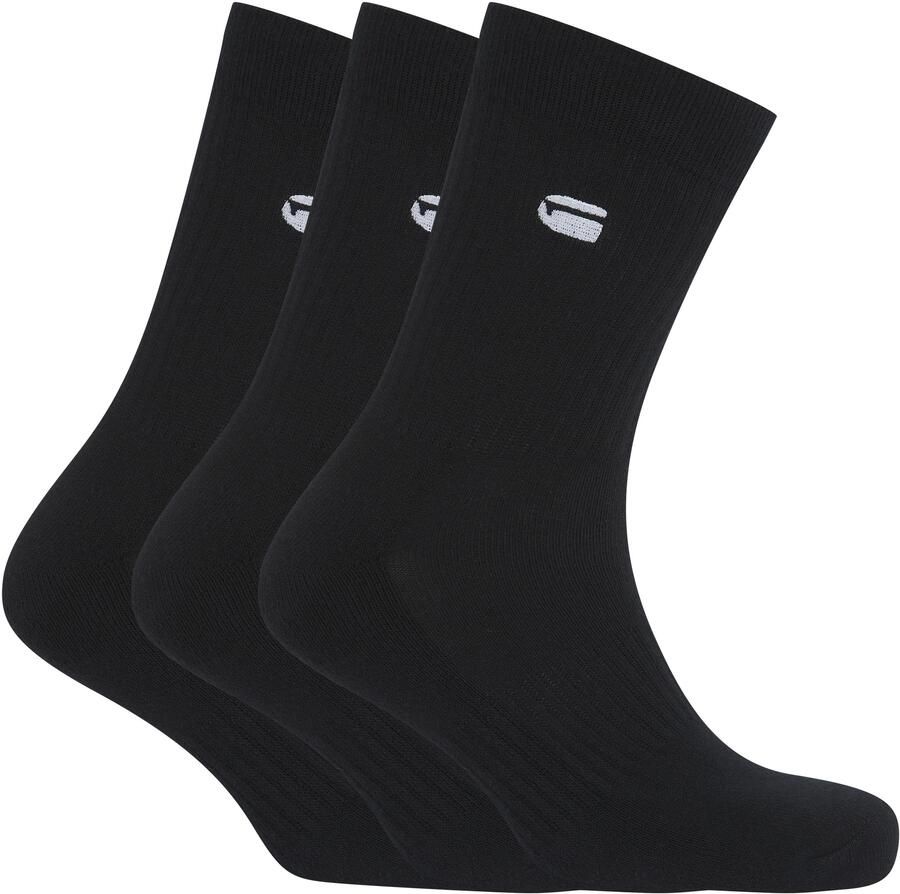G-Star RAW Sokken CLAY 3 PACK SPORTS SOCKS effen met labelborduursel (set 3 paar) - Foto 2