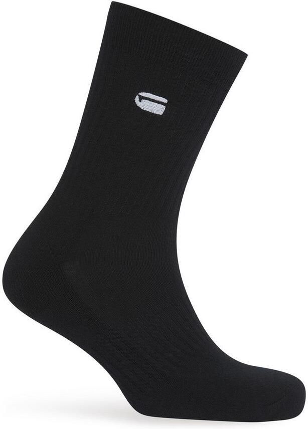 G-Star RAW Sokken CLAY 3 PACK SPORTS SOCKS effen met labelborduursel (set 3 paar)