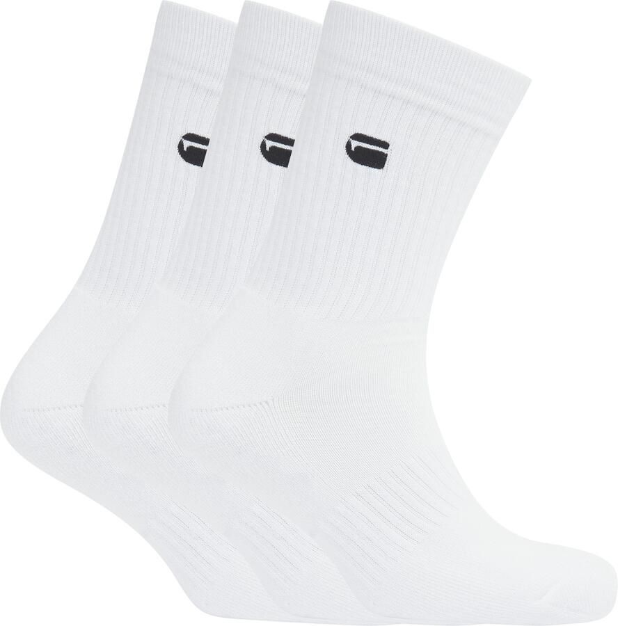 G-Star RAW Sokken CLAY 3 PACK SPORTS SOCKS effen met labelborduursel (set 3 paar) - Foto 2