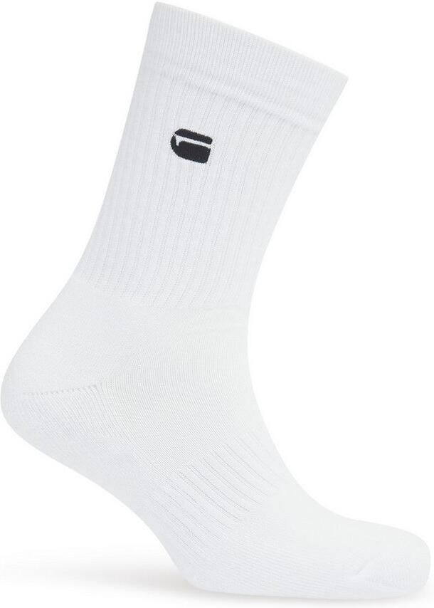 G-Star RAW Sokken CLAY 3 PACK SPORTS SOCKS effen met labelborduursel (set 3 paar)