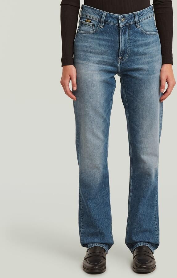 G-STAR high waist straight leg jeans medium blue denim - Foto 13