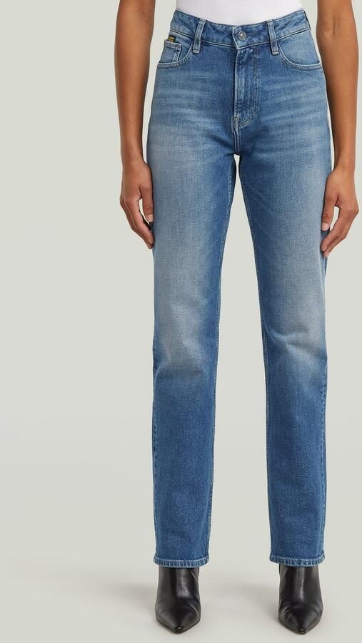 G-STAR high waist straight leg jeans medium blue denim - Foto 9