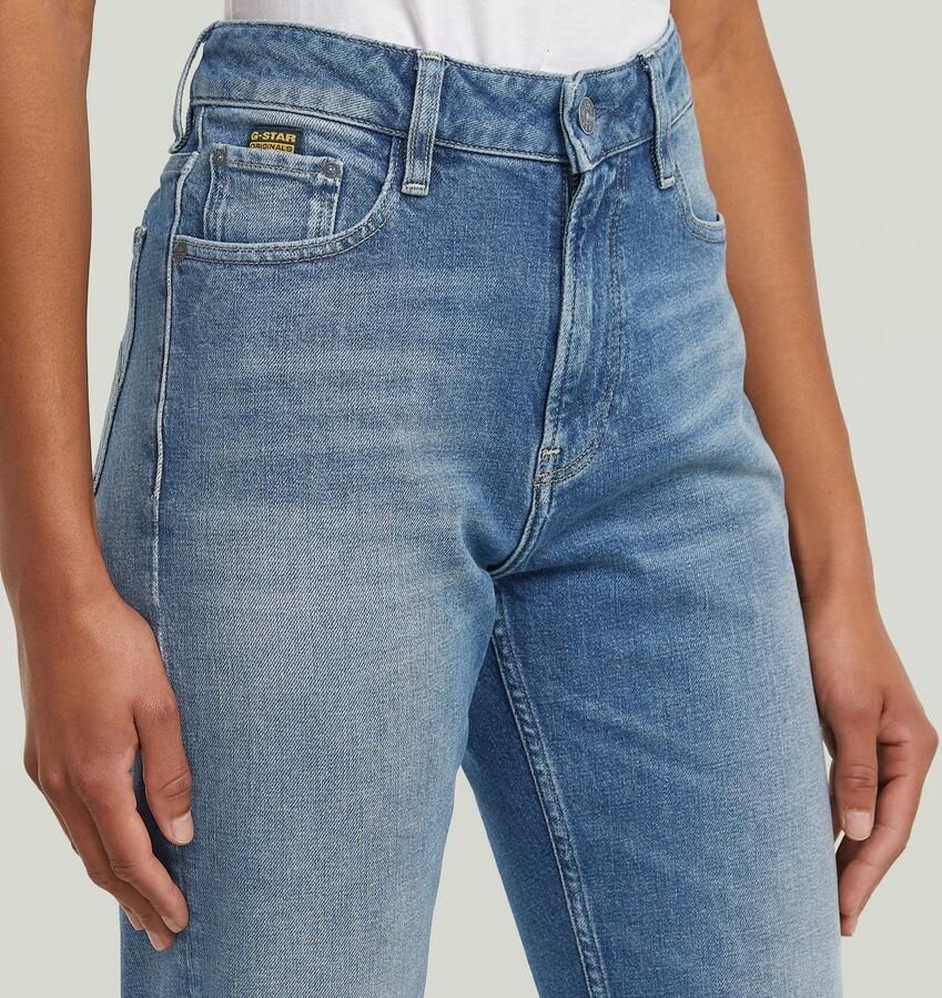 G-STAR high waist straight leg jeans medium blue denim - Foto 4