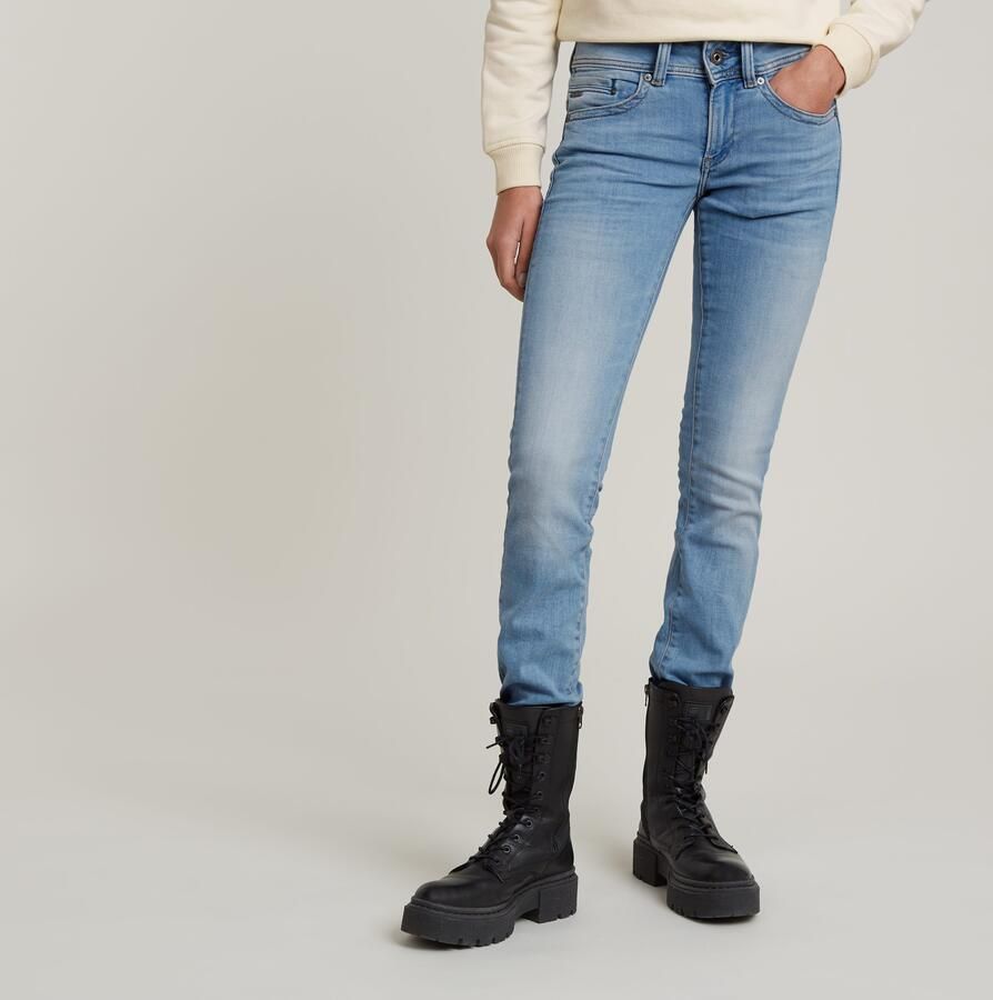 G-Star RAW Straight jeans Midge 5-pocketsmodel met markante stiknaden - Foto 7