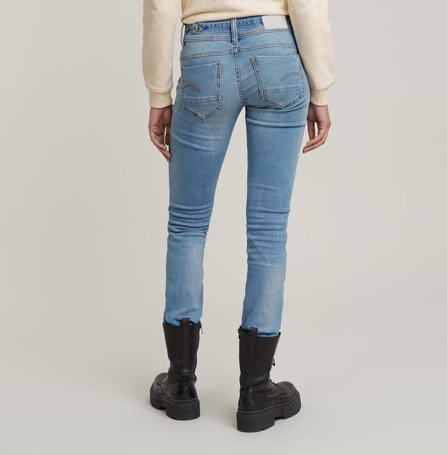 G-Star RAW Straight jeans Midge 5-pocketsmodel met markante stiknaden - Foto 5