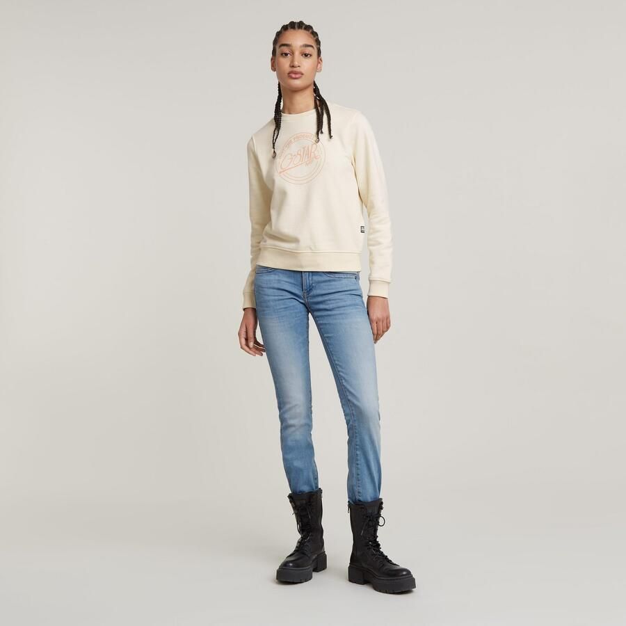 G-Star RAW Straight jeans Midge 5-pocketsmodel met markante stiknaden - Foto 3