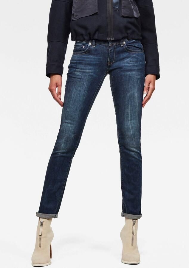 G-Star RAW Straight jeans Midge 5-pocketsmodel met markante stiknaden - Foto 15