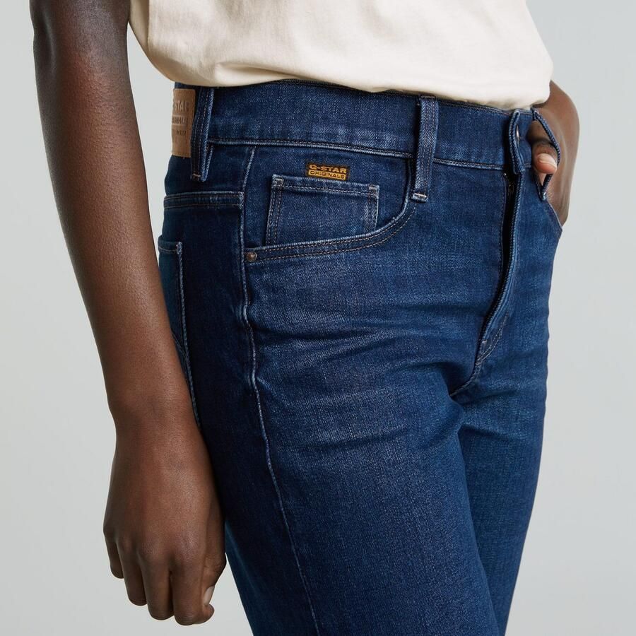 G-Star RAW Strace Straight Jeans Donkerblauw Dames - Foto 4