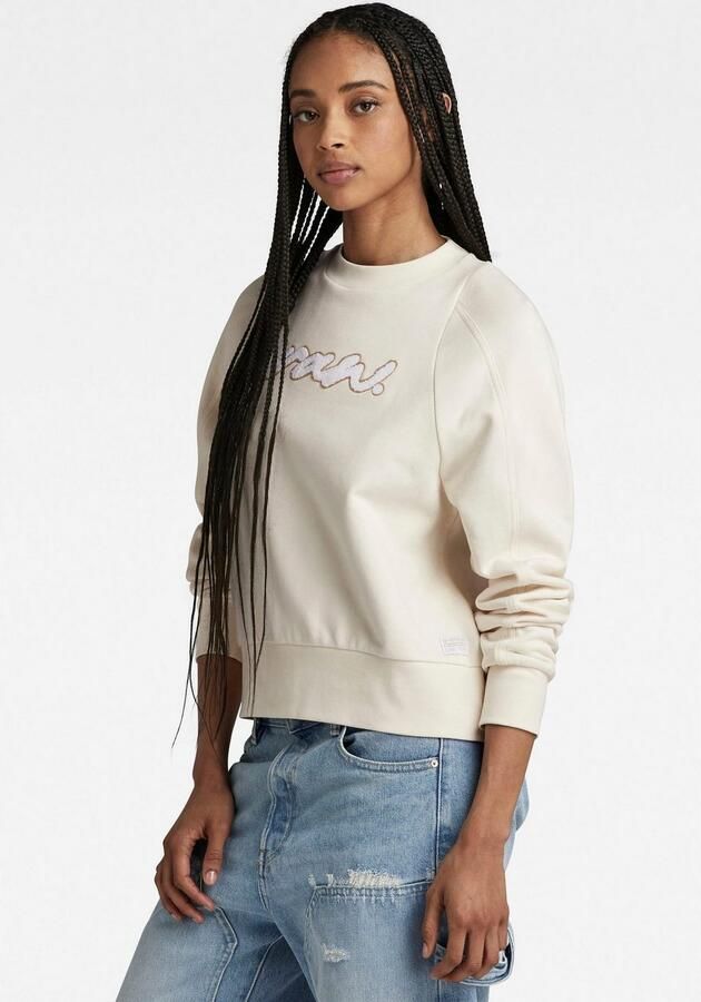 G-Star RAW Cornely RAW Dot Raglan Sweater Beige Dames - Foto 4