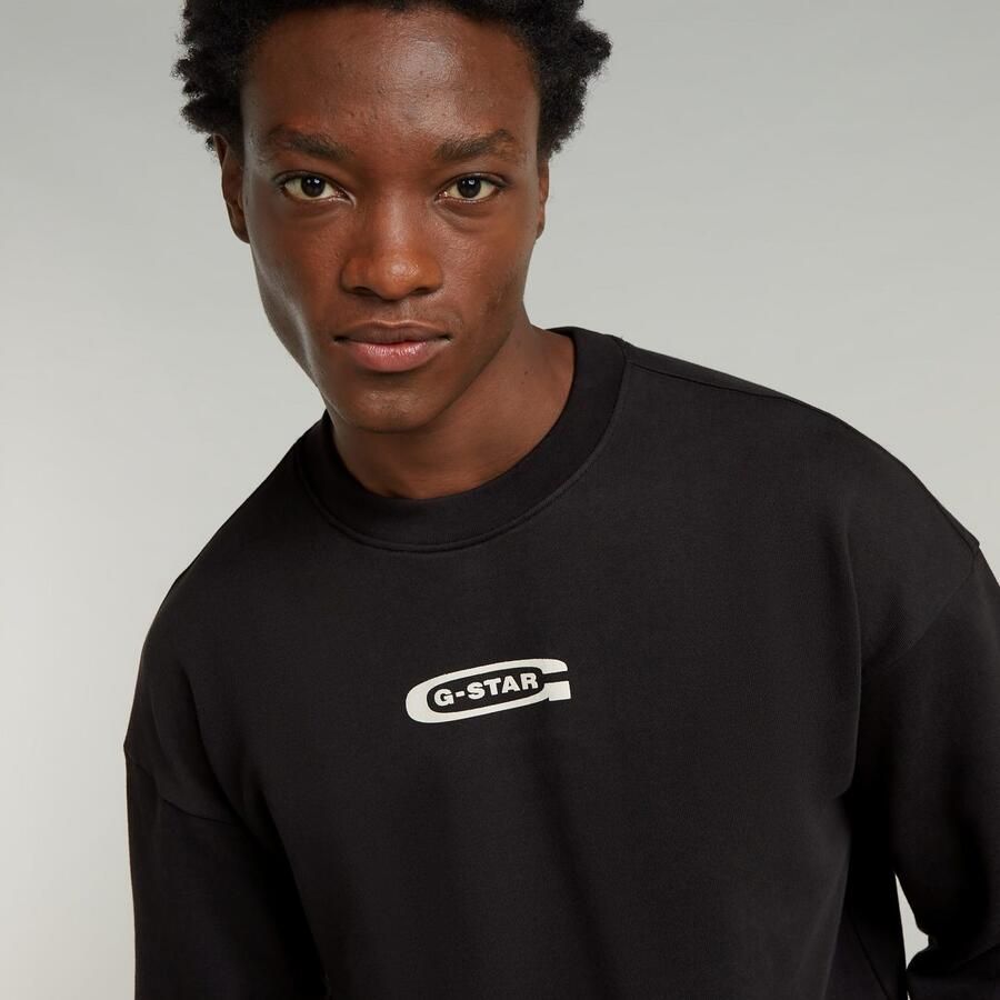 G-Star RAW Photo Back Print Loose Sweater Zwart Heren - Foto 2