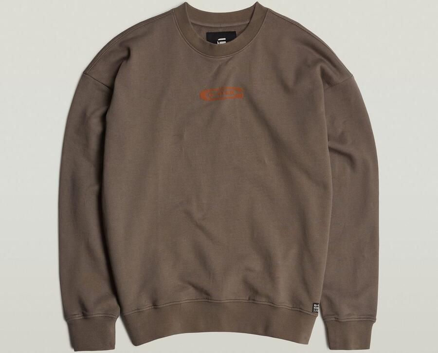 G-Star RAW Photo Back Print Loose Sweater Bruin Heren - Foto 6