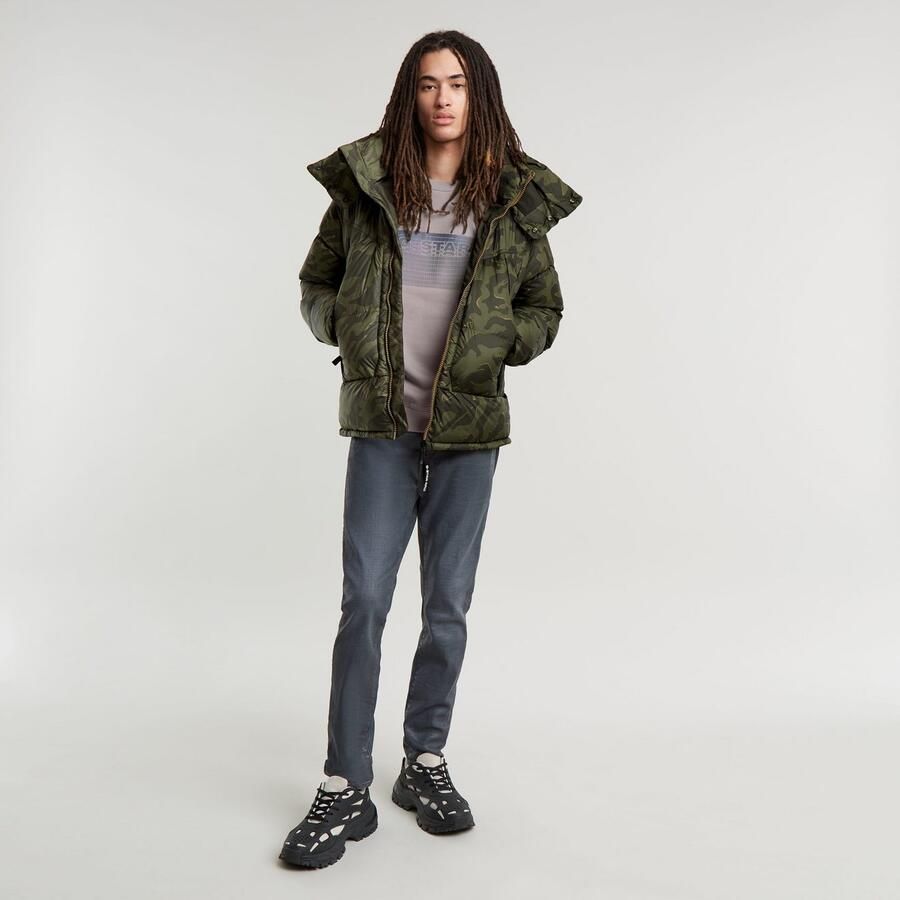 G-Star RAW Stacked Old Skool Logo Sweater Beige Heren - Foto 3