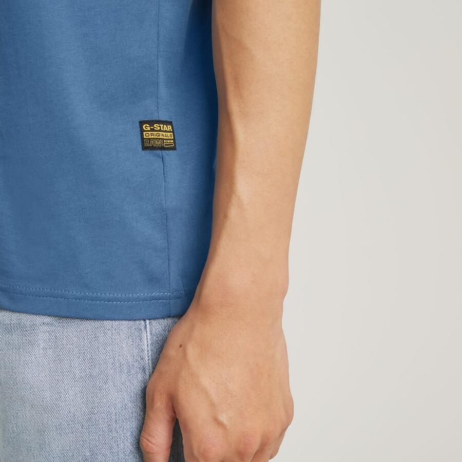 G-Star RAW Base-S T-Shirt Midden blauw Heren - Foto 3