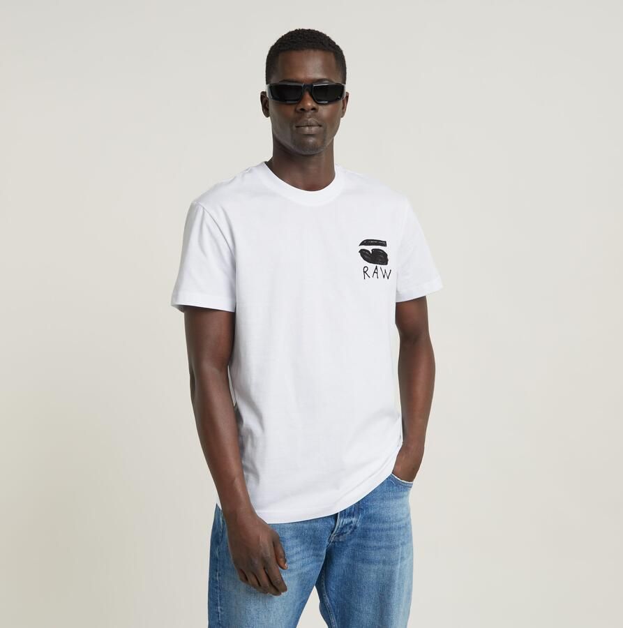 G-Star Raw T-shirt met print aan de achterkant model 'Burger' - Foto 8
