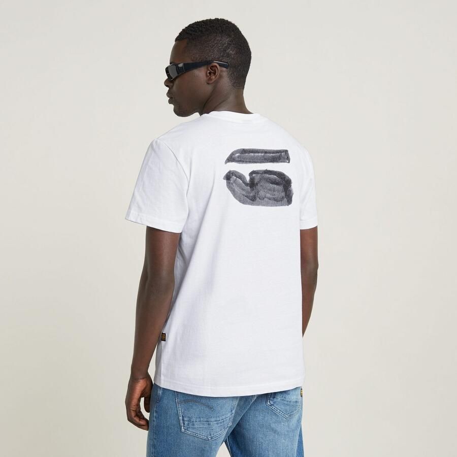 G-Star Raw T-shirt met print aan de achterkant model 'Burger'