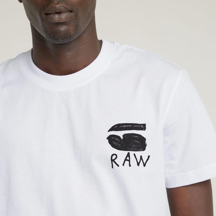 G-Star Raw T-shirt met print aan de achterkant model 'Burger' - Foto 2