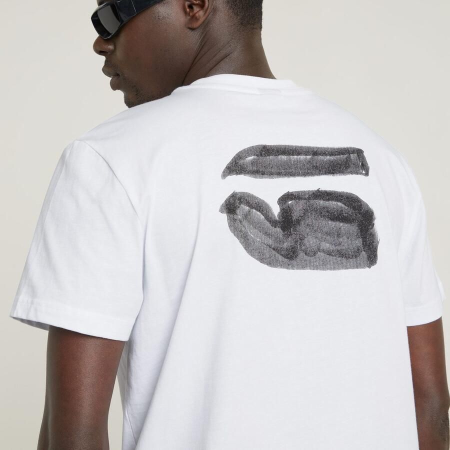 G-Star Raw T-shirt met print aan de achterkant model 'Burger' - Foto 3