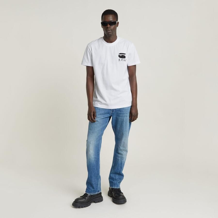 G-Star Raw T-shirt met print aan de achterkant model 'Burger' - Foto 4