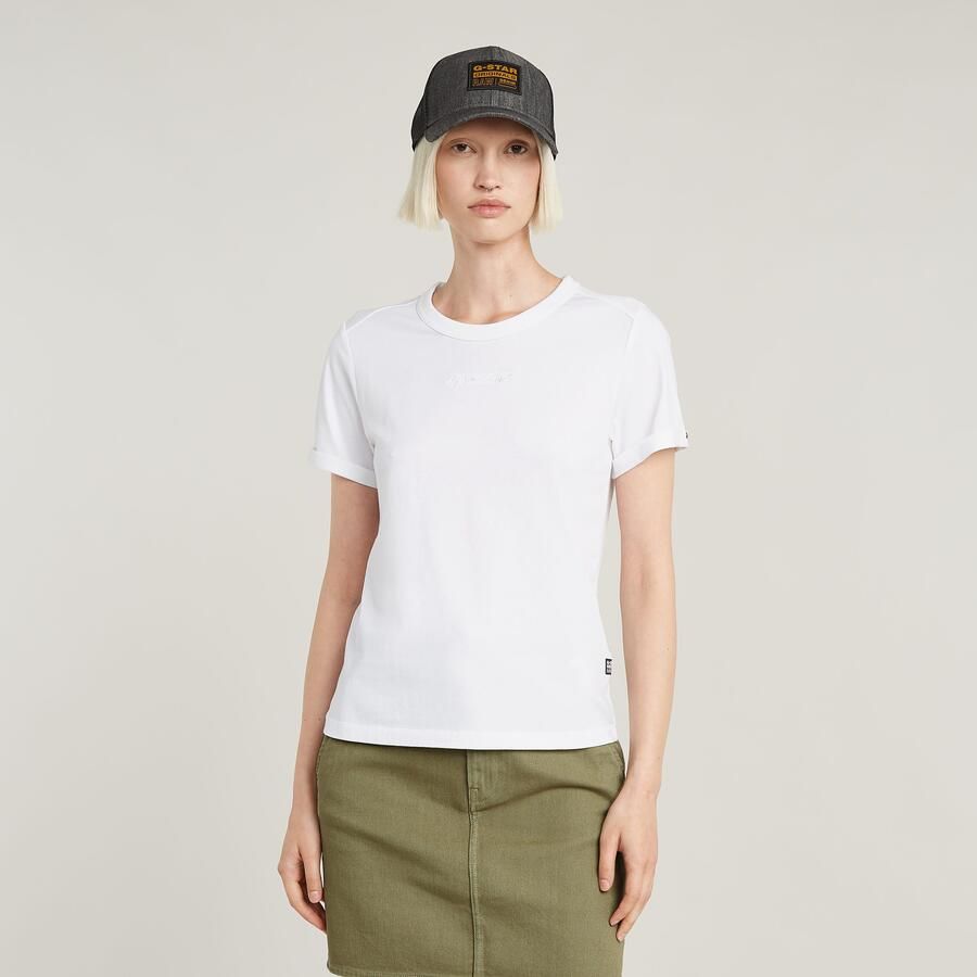 G-Star RAW Embro G-Script Logo Top Wit Dames - Foto 7