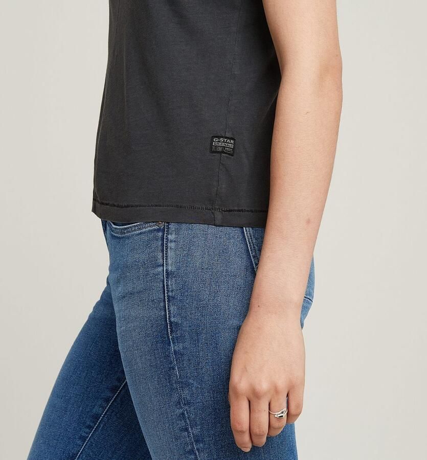 G-Star RAW Overdyed Front Seam Top Zwart Dames - Foto 5