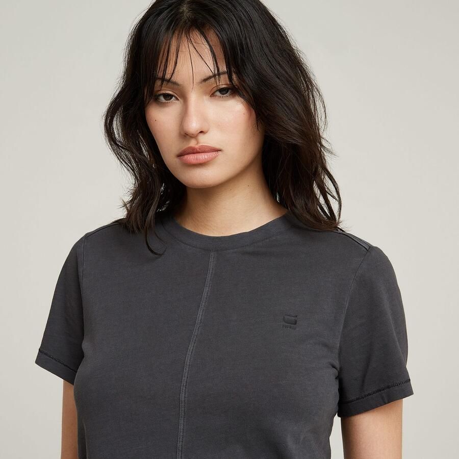 G-Star RAW Overdyed Front Seam Top Zwart Dames - Foto 2