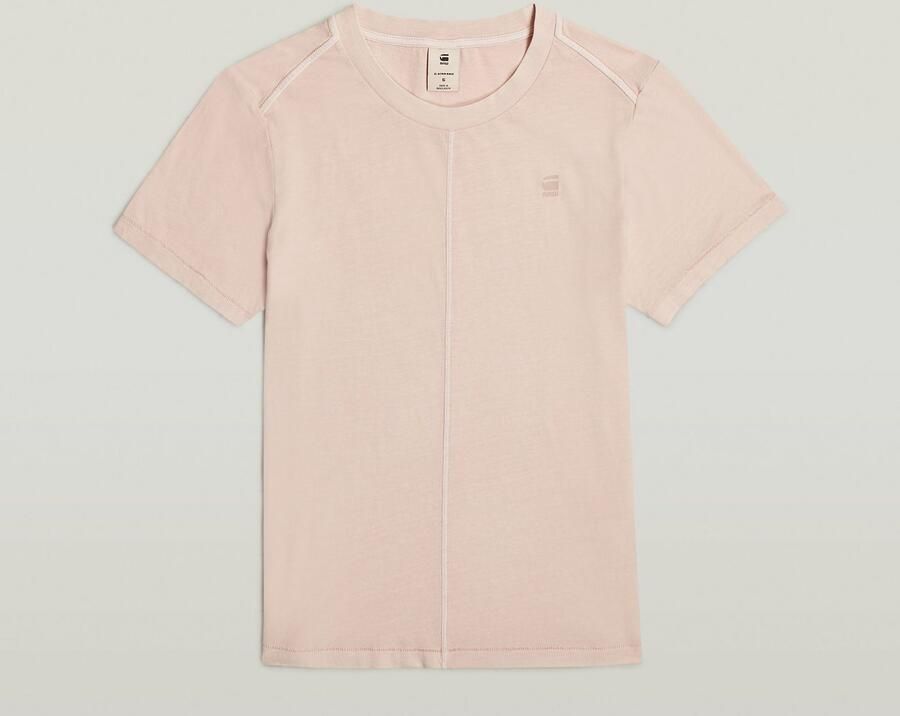 G-Star RAW T-shirt Overdyed Front Seam Roze Dames - Foto 8