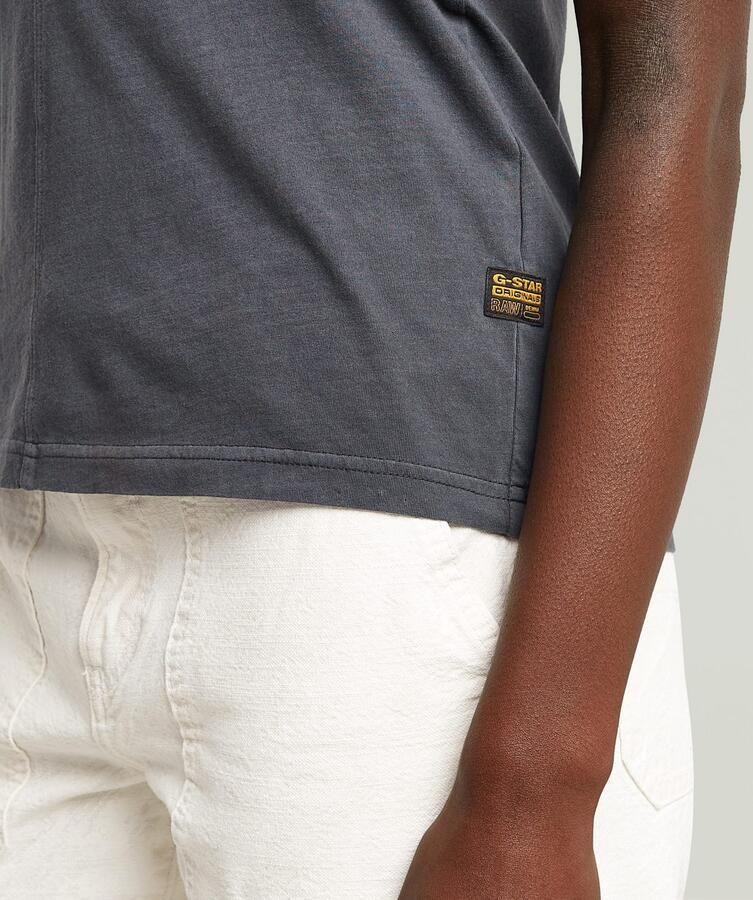G-Star RAW Overdyed Front Seam T-shirt Donkerblauw Dames - Foto 2
