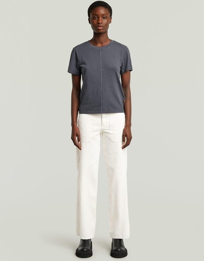G-Star RAW Overdyed Front Seam T-shirt Donkerblauw Dames - Foto 4