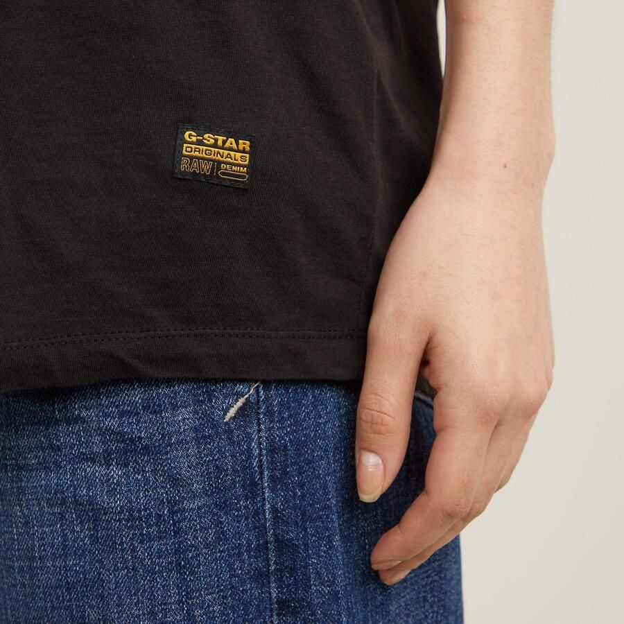 G-Star RAW T-shirt Lash Fem Loose Top omgeslagen mouwen met kleine naad vastgezet - Foto 5