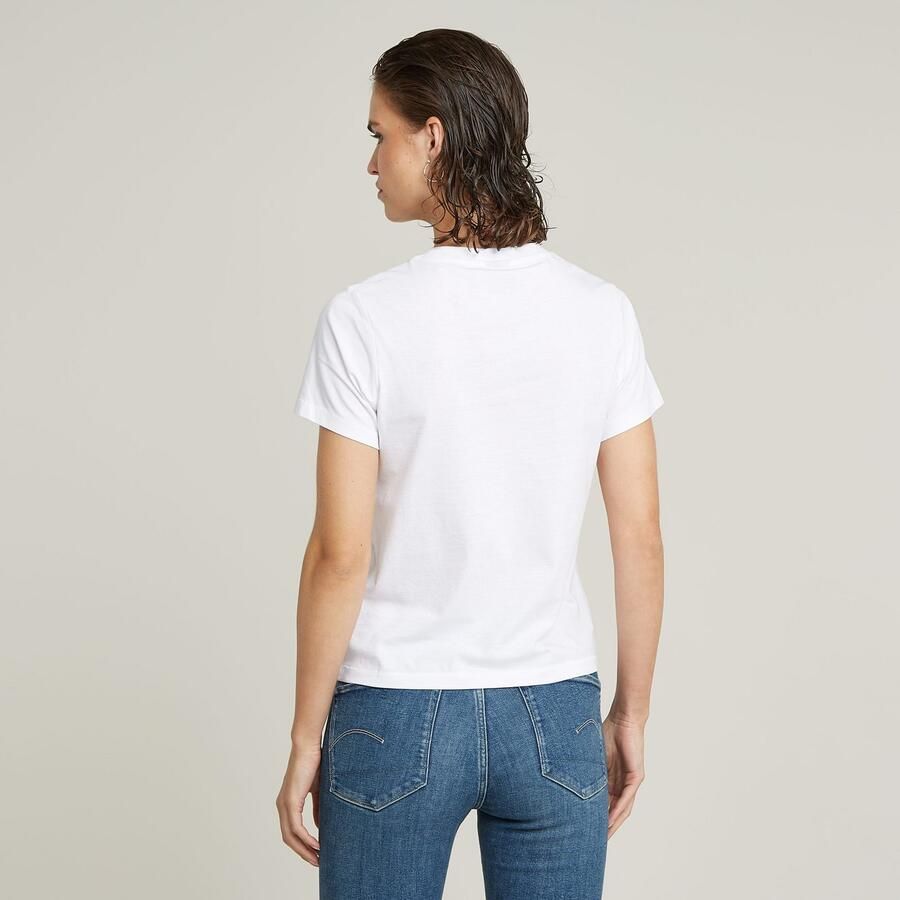 G-Star RAW T-shirt Nifous met klein logoborduursel - Foto 3