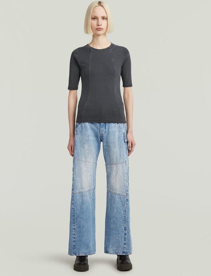 G-Star RAW T-shirt Nifous met klein logoborduursel - Foto 4