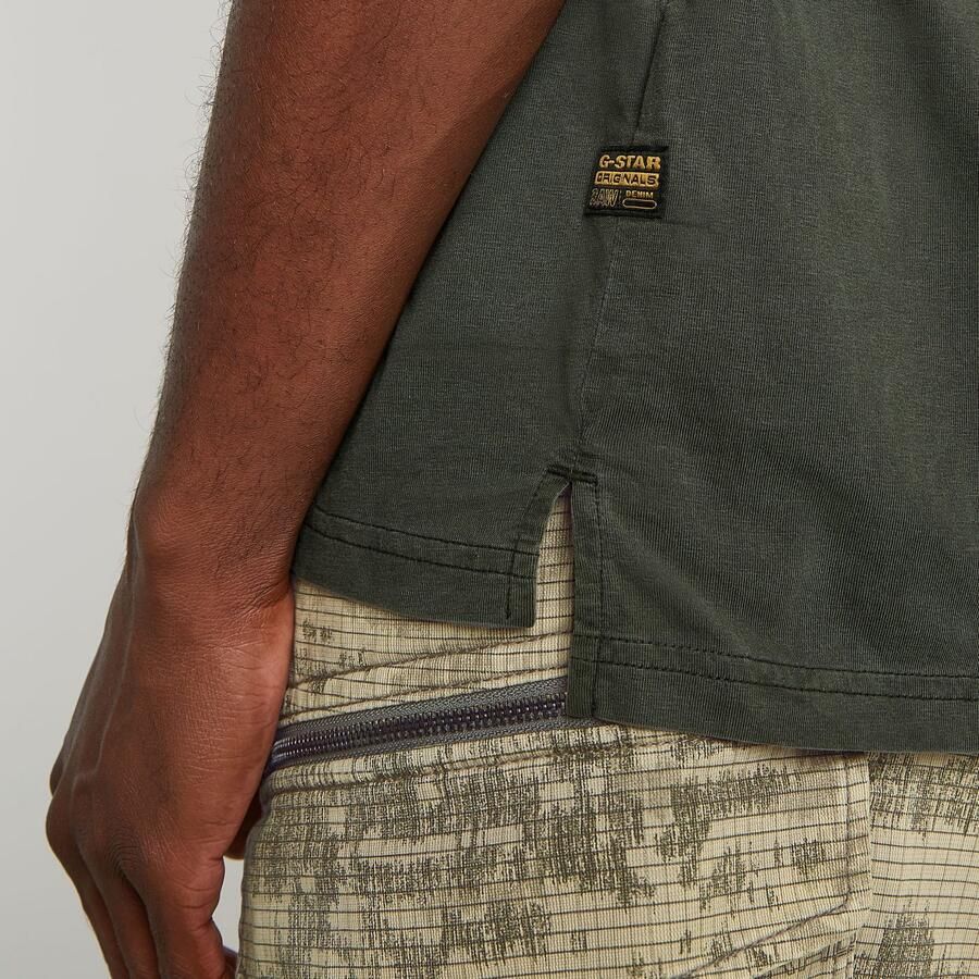 G-Star RAW T-shirt Nifous Ronde hals met ribinzet