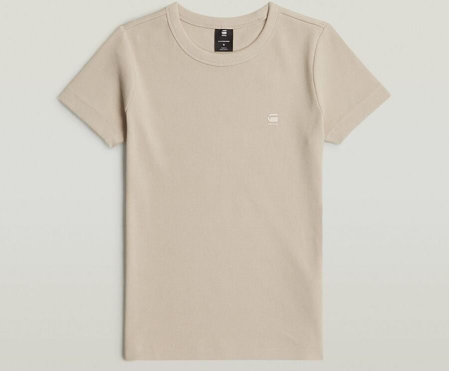 G-Star RAW T-shirt Rib Cap Sleeve van ribjersey slim fit - Foto 2