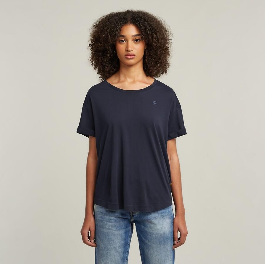 G-Star RAW Rolled Up Sleeve Boyfriend Top Donkerblauw Dames - Foto 7