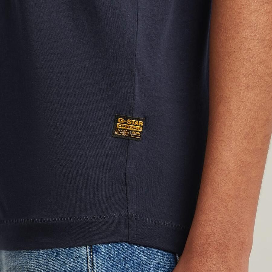 G-Star RAW Rolled Up Sleeve Boyfriend Top Donkerblauw Dames - Foto 2