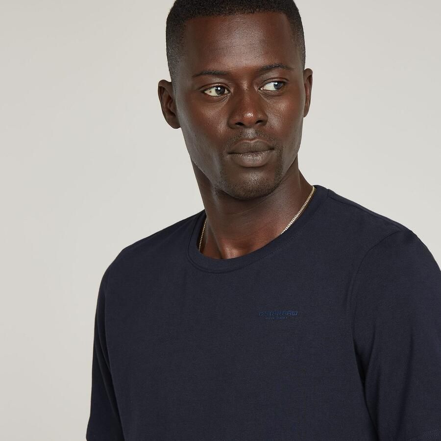 G-STAR RAW Heren Polo's & T-shirts Slim Base R T S s Donkerblauw - Foto 2