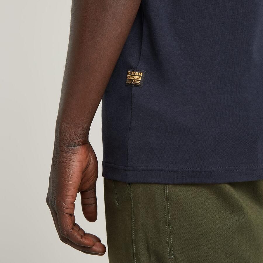 G-STAR RAW Heren Polo's & T-shirts Slim Base R T S s Donkerblauw - Foto 3