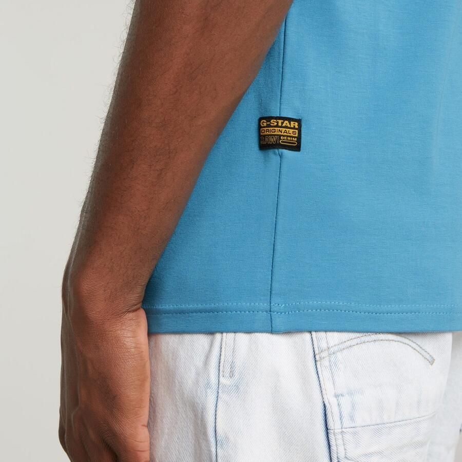 G-STAR RAW Heren Polo's & T-shirts Slim Base R T S s Blauw - Foto 6