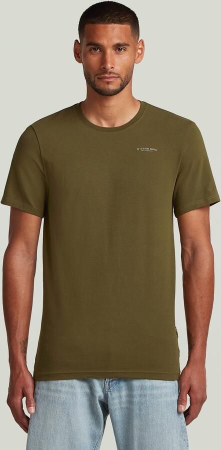 G-Star RAW slim fit T-shirt Slim base met logo dark olive - Foto 11