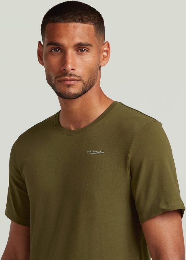 G-Star RAW slim fit T-shirt Slim base met logo dark olive - Foto 8