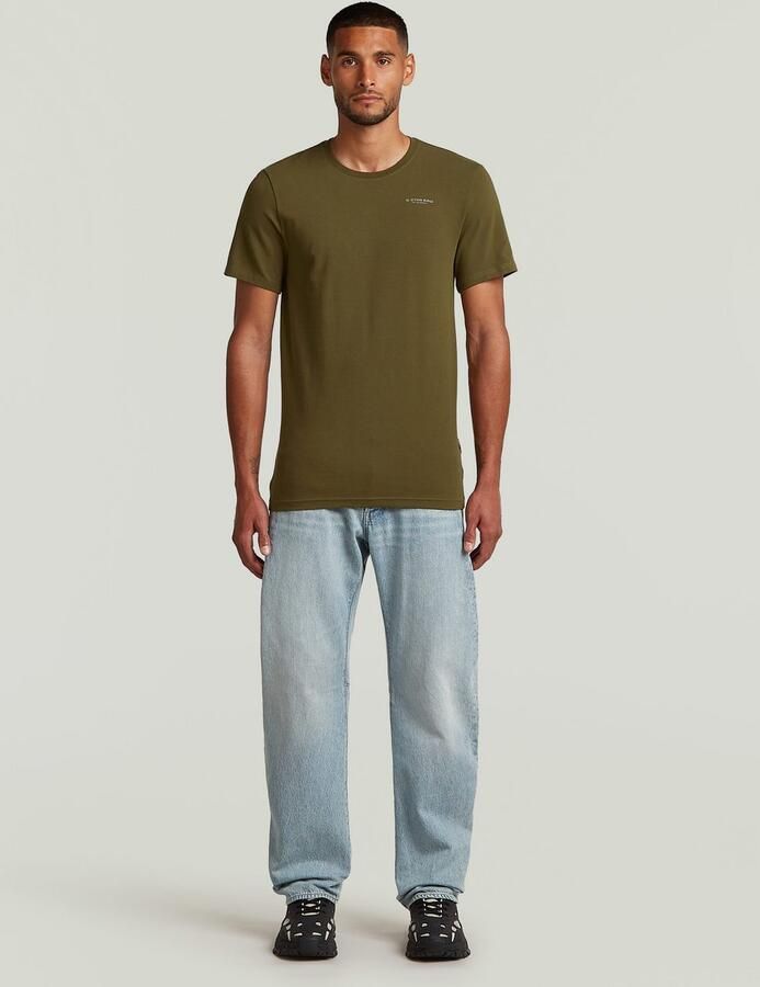 G-Star RAW slim fit T-shirt Slim base met logo dark olive - Foto 7