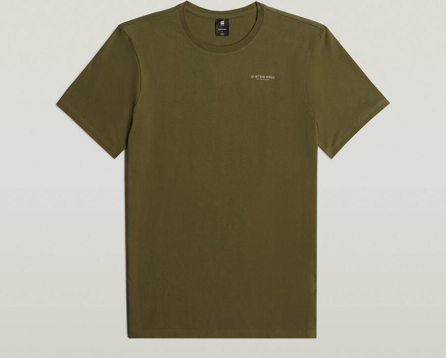 G-Star RAW slim fit T-shirt Slim base met logo dark olive - Foto 5