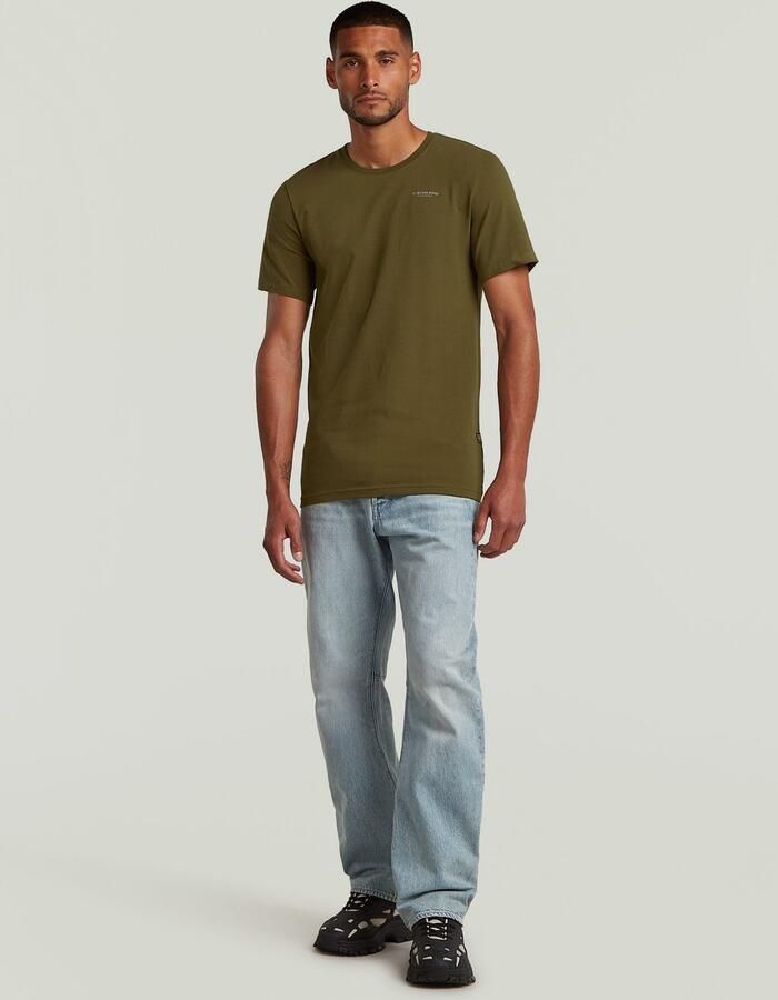G-Star RAW slim fit T-shirt Slim base met logo dark olive - Foto 6