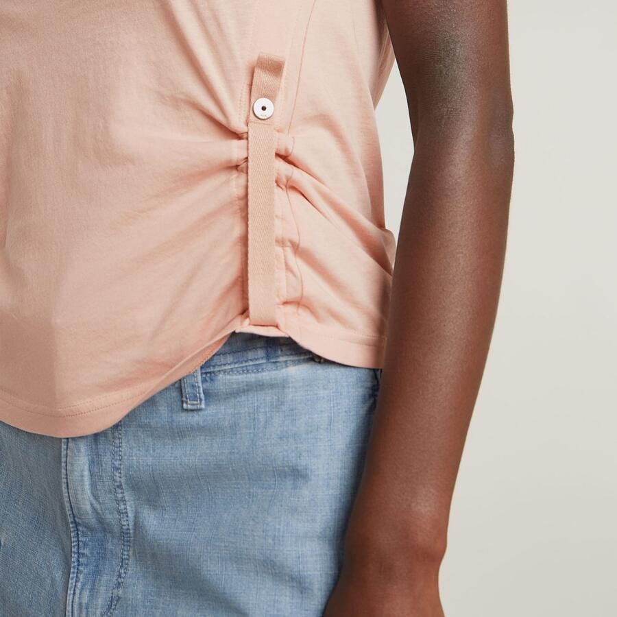 G-Star RAW Adjustable Slim T-shirt Roze Dames