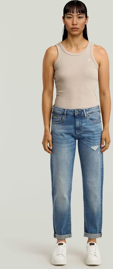 G-Star RAW Ribbed Tanktop Beige Dames - Foto 3