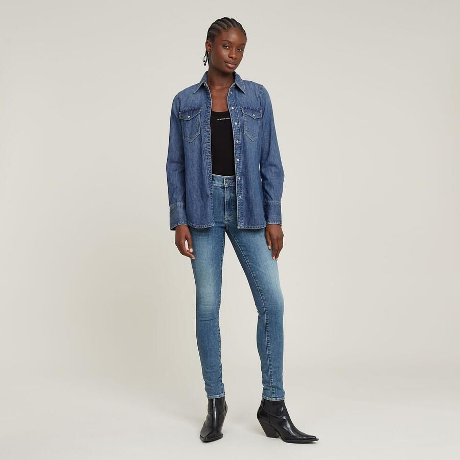 G-Star RAW Tanktop Slim Rib Tank met merkopschrift op borsthoogte - Foto 3