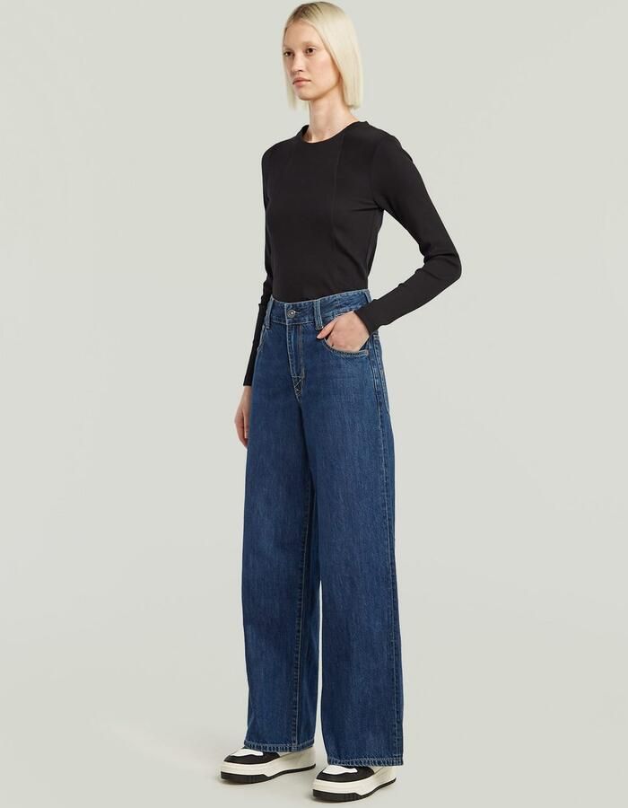 G-Star RAW Skater High Loose Jeans Donkerblauw Dames - Foto 9