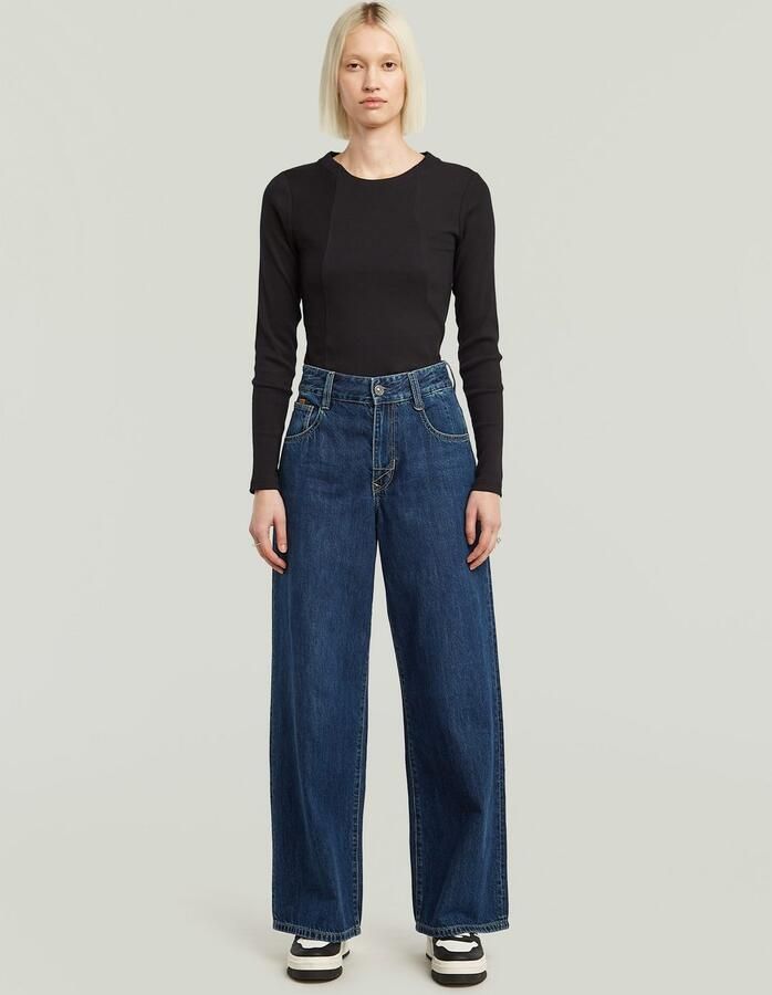 G-Star RAW Skater High Loose Jeans Donkerblauw Dames - Foto 10