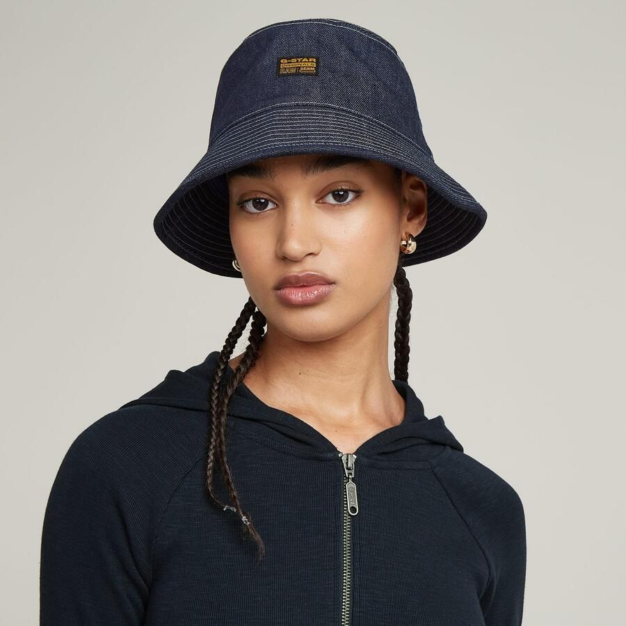 G-Star RAW Half Zip Slim Hoodie Jurk Donkerblauw Dames - Foto 2